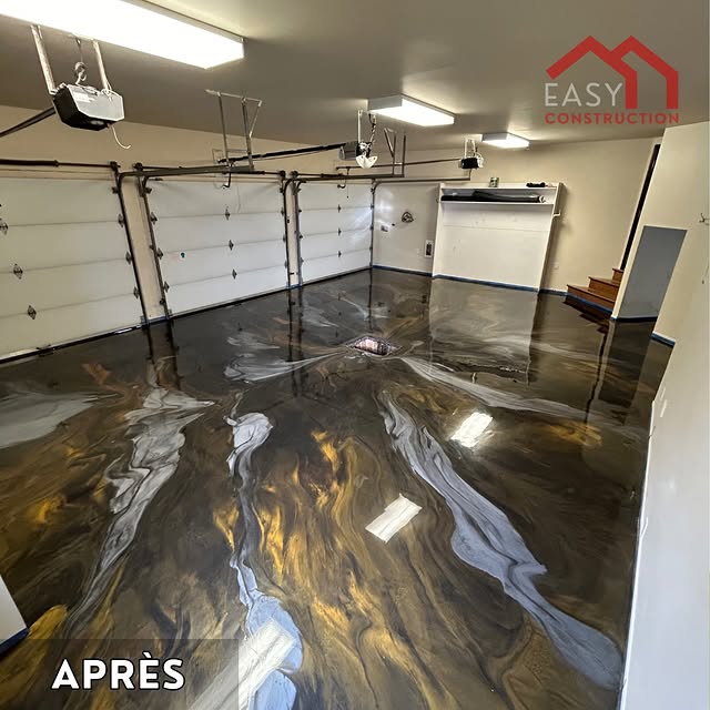 Projet Revêtement époxy à Garage double · Laval