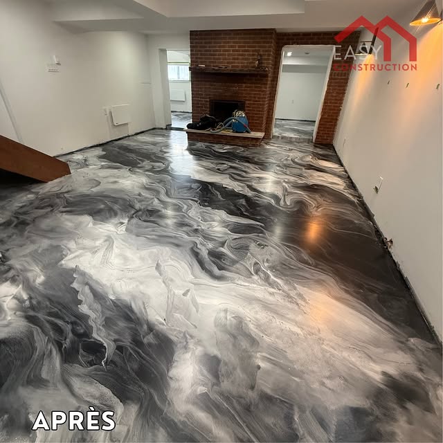 Projet Revêtement époxy à Sous-sol couleur unie · Saint-Bruno