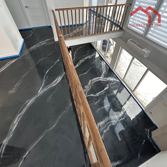 Projet Revêtement époxy à Entrée de garage · Mercier